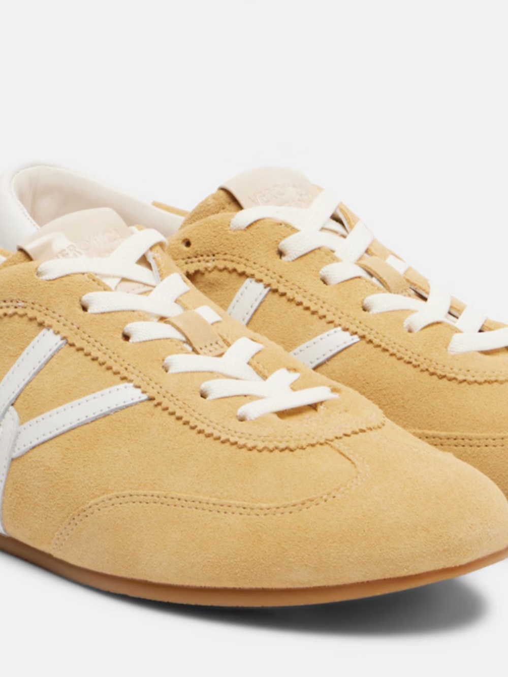 NWOT Veronica Beard Riviera Suede Sneakers, Sz 8 Chamomile